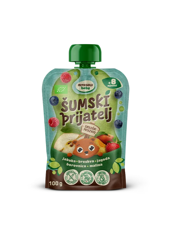 Voćna kaša Šumski prijatelj - Organska 100g Nutrigold Baby