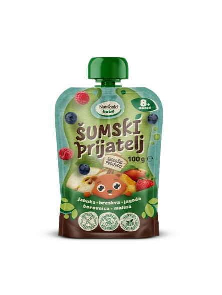 Nutrigold Baby Organska Voćna kaša Šumski prijatelj u pakiranju od 100g