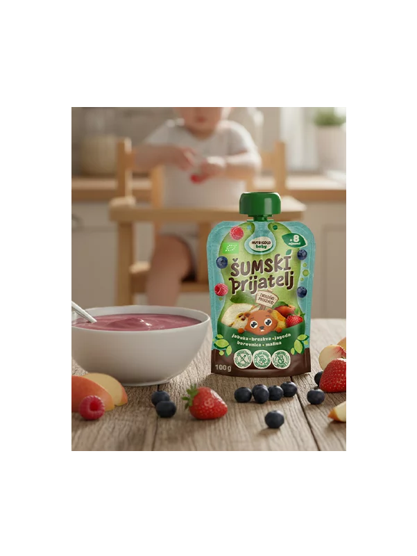 Voćna kaša Šumski prijatelj - Organska 100g Nutrigold Baby