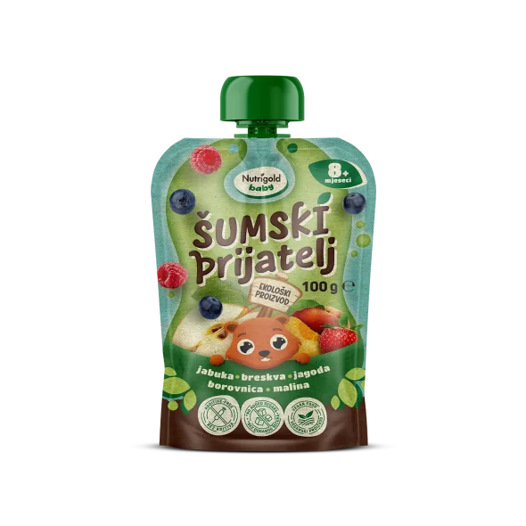 Nutrigold Baby Organska Voćna kaša Šumski prijatelj u pakiranju od 100g