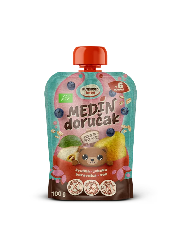 Voćna kaša Medin doručak - Organska 100g Nutrigold Baby