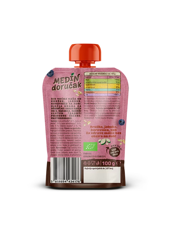 Voćna kaša Medin doručak - Organska 100g Nutrigold Baby