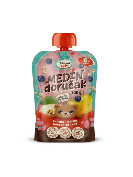 Nutrigold Baby organska Voćna kaša Medin doručak u pakiranju 100g