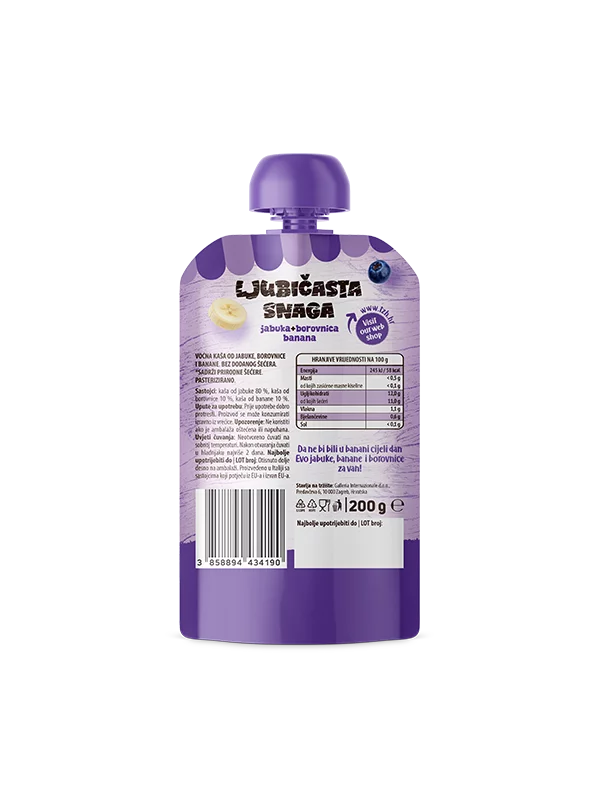 Voćna kaša Ljubičasta snaga - 200g Nutrigold