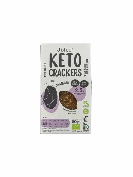 Hrskavi KETO krekeri Chia - organski 60g JFOODS SA