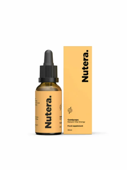 Nutera Ekstrakt Cordyceps gljive u pakiranju od 30 ml.