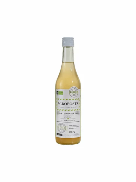 Agropošta - Sirup od đumbira i limunske trave - 500mlAgropošta - Sirup od đumbira i limunske trave u boci od 500ml.