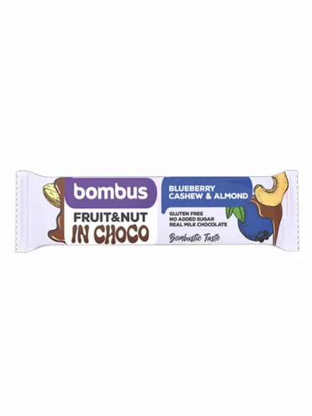 Fruit & Nut Bar - Borovnica & Indijski orah 40g Bombus