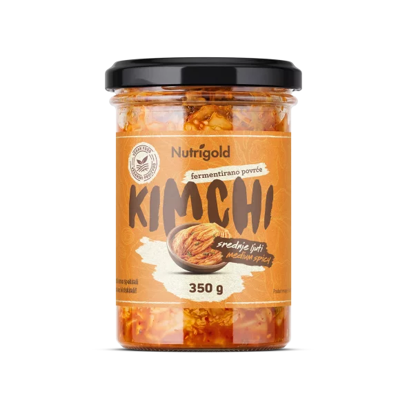 Nutrigold Kimchi Srednje ljuti - Fermentirano povrće u staklenoj ambalaži od 350g
