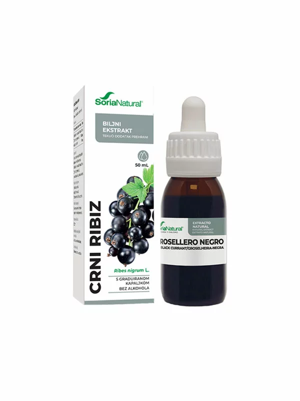 Soria Natural Crni ribiz prirodni ekstrakt u bočici od 50 ml