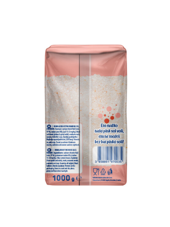 Nutrigold Himalajska sol sitno mljevena u plastičnoj ambalaži 1kg