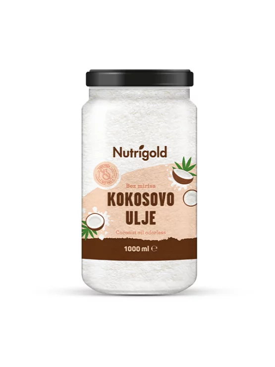Kokosovo ulje bez mirisa - Staklenka 1000ml Nutrigold