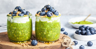 matcha chia puding