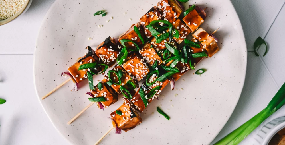 Teriyaki tofu ražnjići