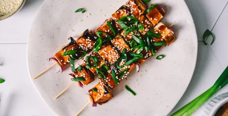 Teriyaki tofu ražnjići