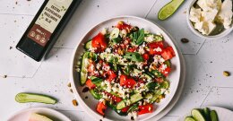 Salata s lubenicom, feta sirom i krastavcima