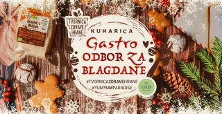 Naslovnica kuharice s božićnim motivima i receptima
