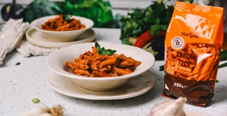 Tjestenina u umaku od pečenog povrća