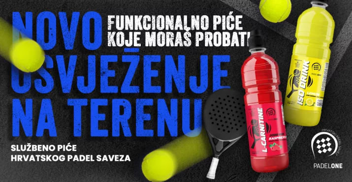 Naslovni vizuač za PadelONE sportske napitke