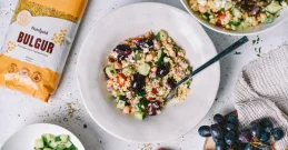 Bulgur salata s pečenim grožđem