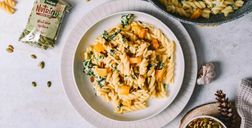 Recept za pastu sa bundevom i špinatom po receptu YumYumParadise.