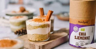 Recept za proteinski chia puding s bundevom.