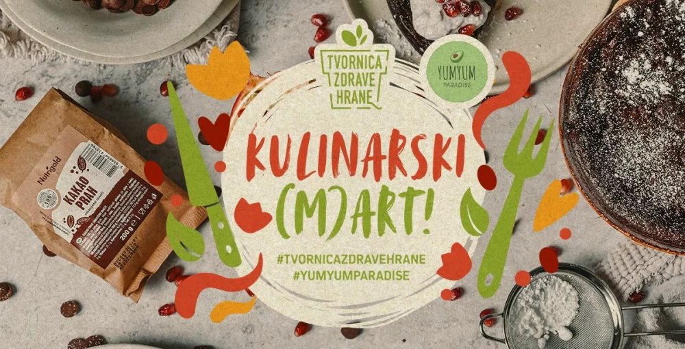 Naslovnica besplatne kuharice za ožujak ''Kulinarski (m)art!''