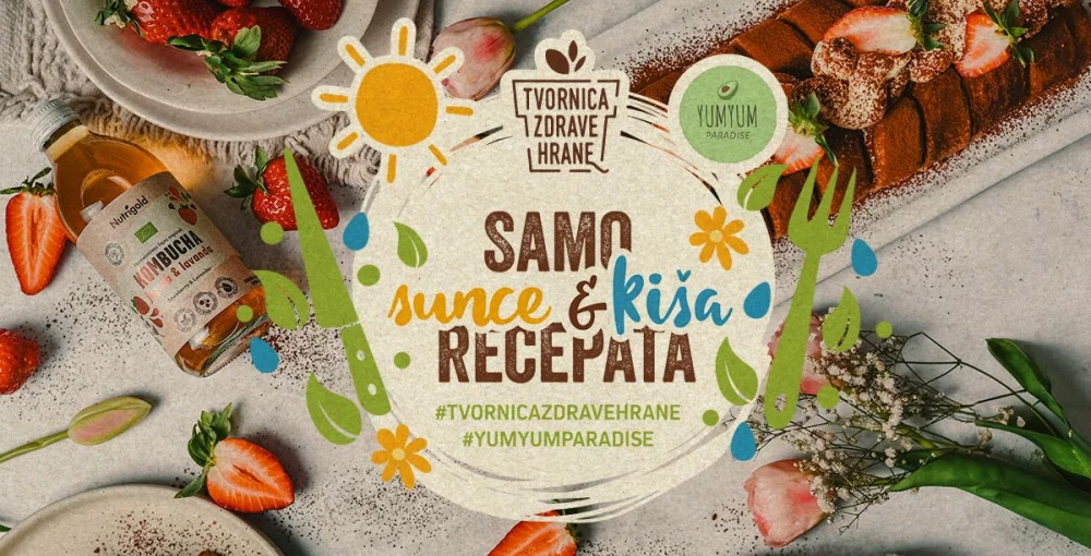 Naslovnica besplatne kuharice za travanj ''Samo sunce i kiša recepata''