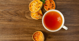 Filter vrećice za čaj od mandarine.